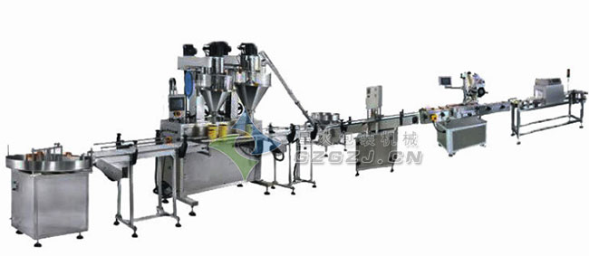 早餐奶粉自動包裝流水線整機