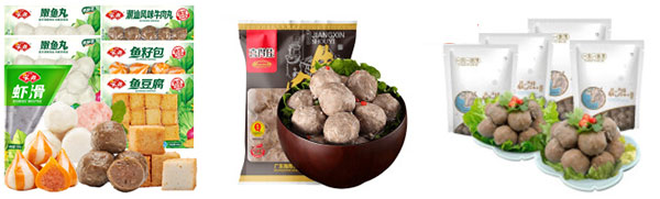 速凍丸子包裝設備樣品圖