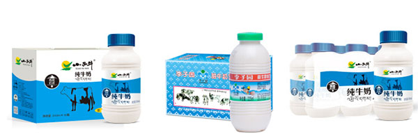 瓶裝牛奶包裝生產(chǎn)線樣品圖