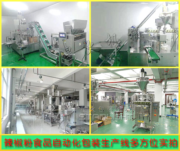 星火辣椒粉全自動包裝生產(chǎn)線全方位細節(jié)實拍
